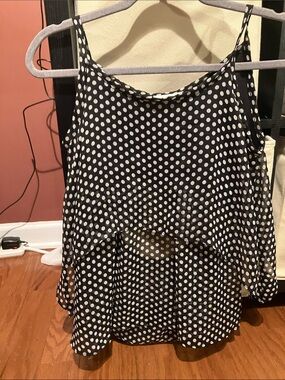 Black & White Polka Dot Layered Cami Top